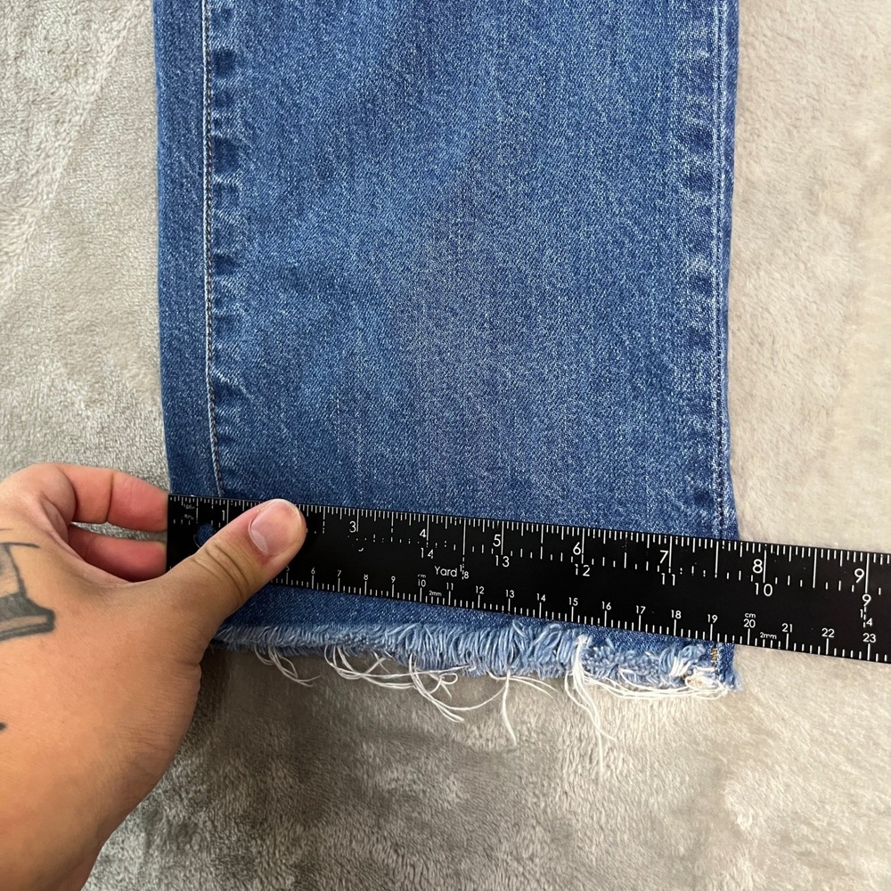 Banana Republic Vintage Straight Jeans Womens 28L (29x28) Distressed Raw Hem - Picture 7 of 13